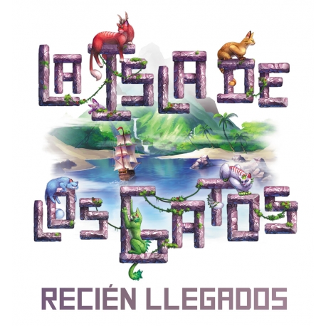 Expansión Recién Llegados para juego de mesa La Isla de los Gatos de Maldito Games