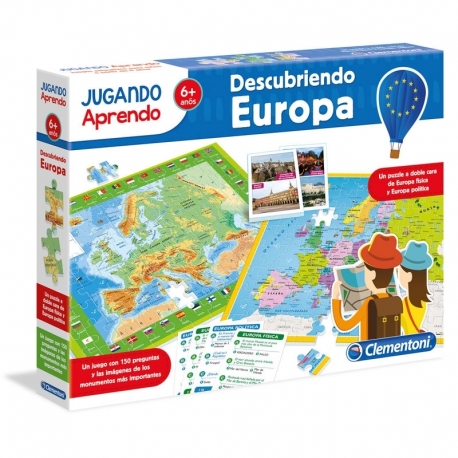 Geo Map puzzle game discover Europe