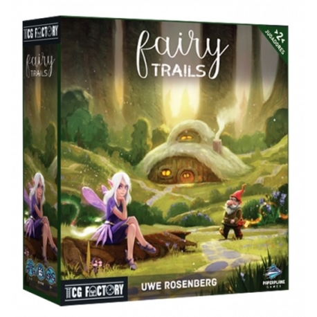 En Fairy Trails, los jugadores asumen el rol de hadas o gnomos y juegan cartas con el fin de ampliar la red de caminos