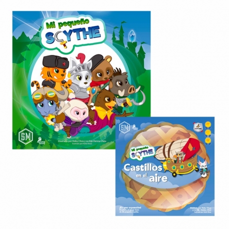 Fantastic pack of the board game My Little Scythe and the first expansion Castles in the air from Maldito Games
