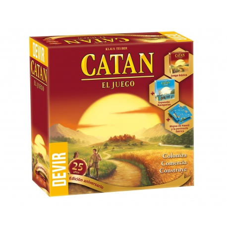 Juego de mesa Los Colonos de Catan Edición 25 Aniversario de Devir