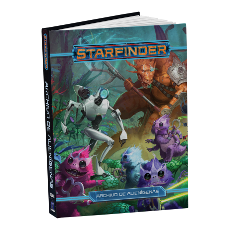 Libro Archivo de Alienígenas del juego de rol Starfinder de Devir