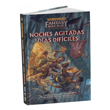 Libro Noches agitadas y días difíciles del juego de rol Warhammer de Devir 8436589620643