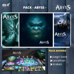 Pack compuesto por el juego base Abyss y las dos expansiones disponibles, Kraken y LEVIATHAN
