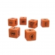 Orange RPG dice set Tales from the Loop by Edge Entertainment
