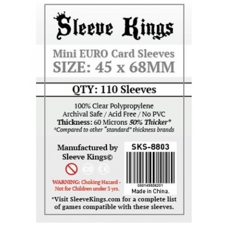 [8803] Sleeve Kings Mini Euro Card Sleeves (45x68mm)