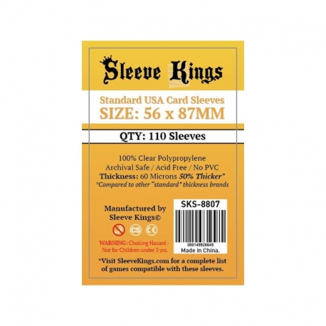 [8807] Sleeve Kings Standard USA Card Sleeves (56x87mm)
