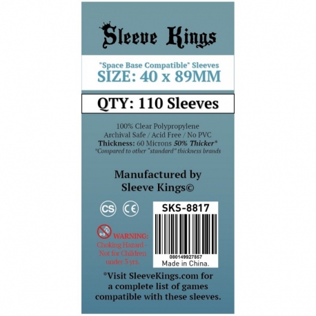 [8817] Sleeve Kings Space Base Compatible Sleeves (40x89mm)