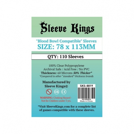 [8819] Sleeve Kings Blood Bowl Compatible Sleeves (78x113mm)