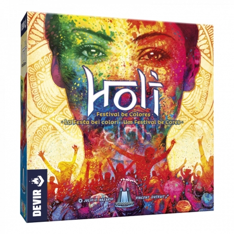 Holi recreates the famous festival of colors that is usually celebrated in spring in a board game with lots of color