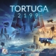 Tortuga 2199 is a deck building, exploration and area control game for 2-4 players