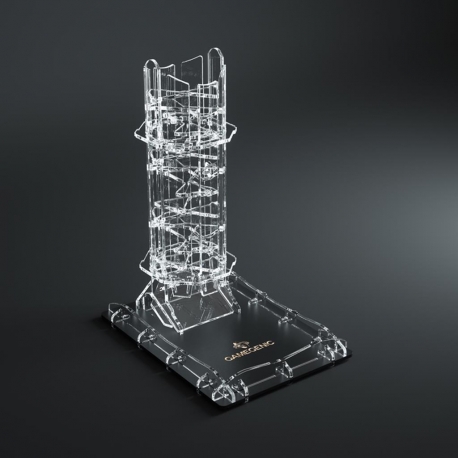 Crystal Twister Premium Dice Tower is a spectacular crystal dice tower from Gamegenic