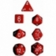 Chessex Opaque Polyhedral 7-Die Sets - Red w/white