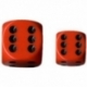 Chessex Opaque 16mm d6 with pips Dice Blocks (12 Dice) - Orange w/black