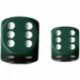Chessex Opaque 16mm d6 with pips Dice Blocks (12 Dice) - Green w/white