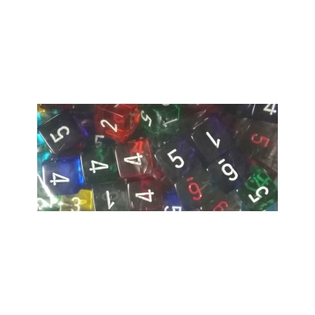 Chessex Translucent Bags of 50 Dice - Bag of 50:Translucent d6