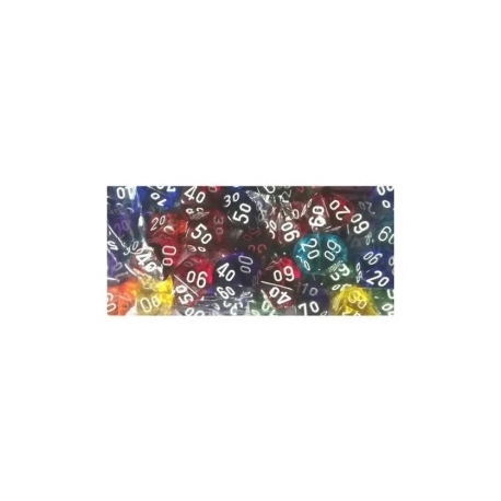 Chessex Translucent Bags of 50 Dice - Bag of 50:Translucent d10