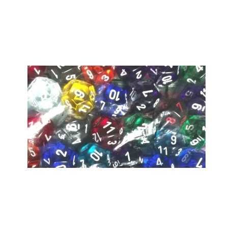 Chessex Translucent Bags of 50 Dice - Translucent d12