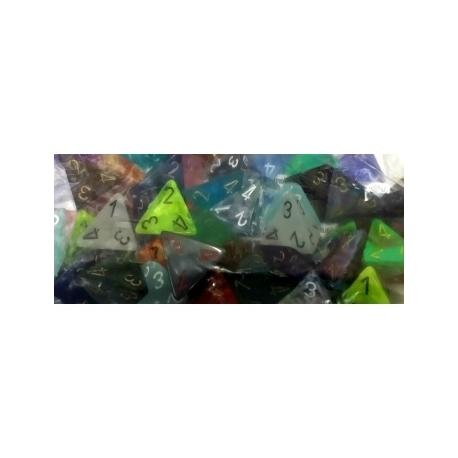 Chessex Signature Bags of 50 Asst. Dice - Poly. d4 Dice