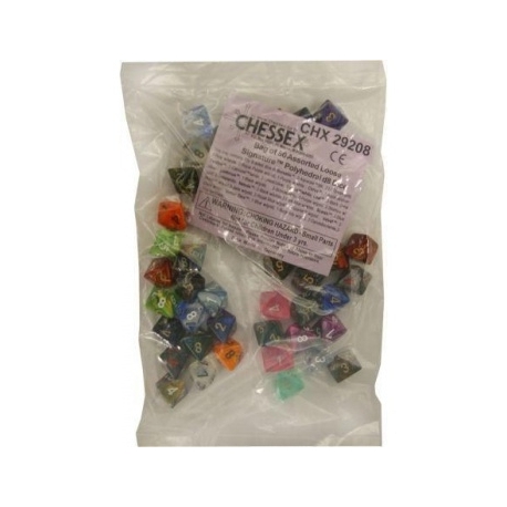 Chessex Signature Bags of 50 Asst. Dice - Poly. d8 Dice