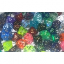 Chessex Signature Bags of 50 Asst. Dice - Tens 10 Dice