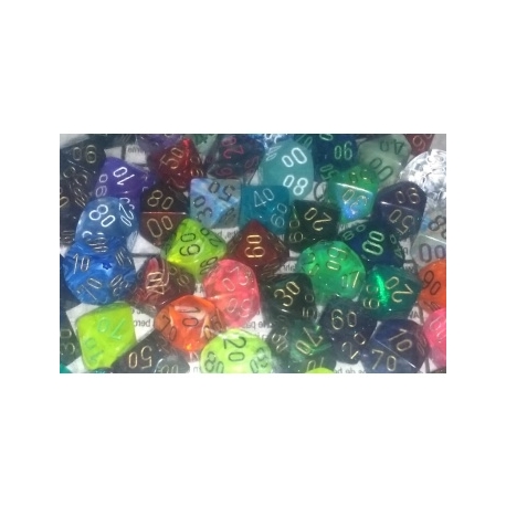 Chessex Signature Bags of 50 Asst. Dice - Tens 10 Dice