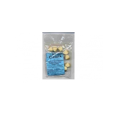 Chessex Opaque Polyhedral Bag of 10 Blank dice - Opaque Polyhedral Ivory Bag of 10 Blank 10-sided dice