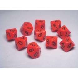 Chessex Speckled Polyhedral Ten d10 Set - Fire