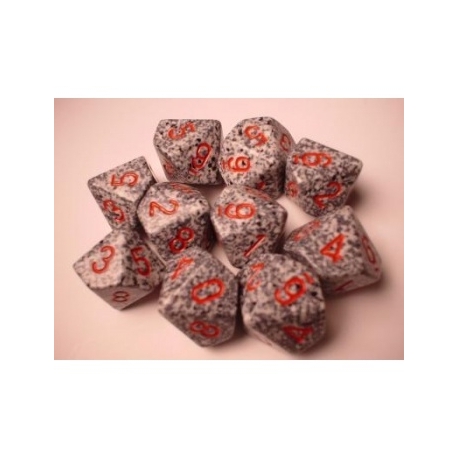 Chessex Speckled Polyhedral Ten d10 Set - Granite