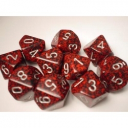 Chessex Speckled Polyhedral Ten d10 Set - Silver Volcano