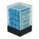 Chessex Opaque 12mm d6 with pips Dice Blocks (36 Dice) - Light Blue w/white