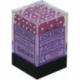Chessex Opaque 12mm d6 with pips Dice Blocks (36 Dice) - Light Purple w/white