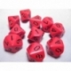 Chessex Opaque Polyhedral Ten d10 Set - Red/black