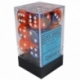 Chessex Gemini 16mm d6 with pips Dice Blocks (12 Dice) - Blue-Orange w/white