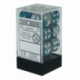 Chessex Gemini 16mm d6 with pips Dice Blocks (12 Dice) - Steel-Teal w/white