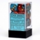 Chessex Gemini 16mm d6 with pips Dice Blocks (12 Dice) - Red-Teal with gold