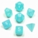 Chessex Frosted 7-Die Set - Teal w/white