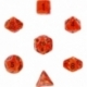 Chessex Vortex 7-Die Set - Orange w/black