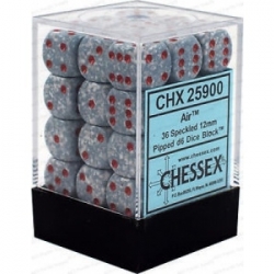 Chessex Speckled 12mm d6 Dice Blocks with Pips (36 Dice) - Air