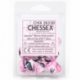 Juegos Chessex Gemini Poliédrico Ten d10 - Negro-Rosa con blanco