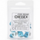 Juegos Chessex Gemini Poliédrico Ten d10 - Blanco-Verde azulado con negro