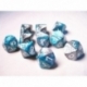 Chessex Gemini Polyhedral Ten d10 Sets - Steel-Teal w/white