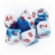 Chessex Gemini Polyhedral 7-Die Set - Astral Blue-White w/red