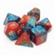 Chessex Gemini Polyhedral 7-Die Set - Red-Teal with gold