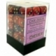 Chessex Gemini 12mm d6 Dice Blocks with pips Dice Blocks (36 Dice) - Purple-Red w/gold