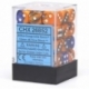 Chessex Gemini 12mm d6 Dice Blocks with pips Dice Blocks (36 Dice) - Blue-Orange w/white