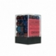 Chessex Gemini 12mm d6 Dice Blocks with pips Dice Blocks (36 Dice) - Black-Starlight w/red