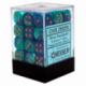 Chessex Gemini 12mm d6 Dice Blocks with pips Dice Blocks (36 Dice) - Blue-Teal w/gold