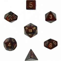 Chessex Scarab 7-Die Set - Blue Blood w/gold