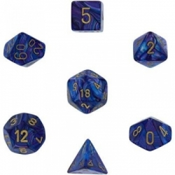 Chessex Lustrous 7-Die Set - Purple w/gold